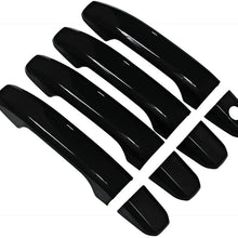 NINTE for 14-20 GMC Sierra/Chevy Silverado / 15-20 Chevy Tahoe/Suburban/GMC Yukon/Denali - ABS Painted Gloss Black Handle Covers W/O Passenger Keyhole