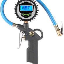 Digital Tire Pressure Gauge, Digital Tire Inflator with Pressure Gauge for Car Auto Motorcycle Bike Truck