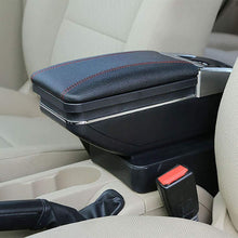 for Mini Cooper Coupe Armrest Console Center Storage Box with Base Cup Holder Ashtray (Black with red Thread, Single Layer)