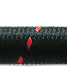 Vibrant Performance 11966R Nylon Braided Flex Hose (10ft Roll of Black Red ; AN Size: -6; Hose ID: 0.34";)