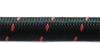 Vibrant Performance 11966R Nylon Braided Flex Hose (10ft Roll of Black Red ; AN Size: -6; Hose ID: 0.34
