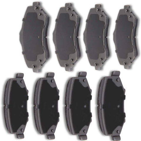 AUTOMUTO 8pcs Front Rear Ceramic Pads Brakes fit for 2007 2008 2009 2010 2011 Dodge Nitro,2008-2012 Jeep Liberty,2007-2016 Jeep Wrangler