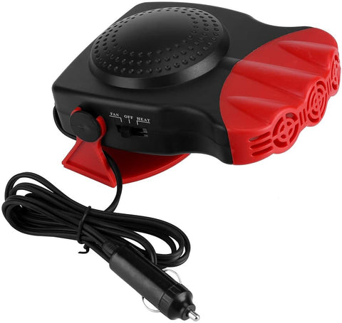 Aramox Car Heater, 150W 12V 2 In1 Car Heating Cooling Fan Three Holes Snow Ice Defroster Windscreen Demister 180° Rotation