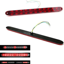 iJDMTOY 15-Inch Truck Trailer Tailgate Red LED ID Light Bar Compatible With Chevrolet Dodge Ford GMC Nissan Toyota etc, Functions as Tail Light, Brake Lamp & Turn Signal Lights, Dark Red Lens