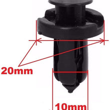 100pcs - 10mm Nylon Clips Plastic Push Type Rivet Retainer Fastener Bumper Pin Fender Flare fit Honda Acura