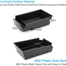 YEE PIN 2020 Sonata Center Console Organizer Tray Sonata Limited Armrest Tray Armrest Box Secondary Storage Insert ABS Materials Tray Compatible with 2020 Sonata DN8 (Black)
