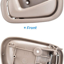 faersi 4Pcs Inside Interior Door Handle Front Rear Driver & Passenger Side for 1998 1999 2000 2001 2002 Toyota Corolla Chevrolet Prizm Manual Lock Beige/Tan