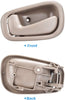 faersi 4Pcs Inside Interior Door Handle Front Rear Driver & Passenger Side for 1998 1999 2000 2001 2002 Toyota Corolla Chevrolet Prizm Manual Lock Beige/Tan