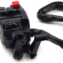 AfterMokit Replacement Turn Signal Switch for Yamaha SRZ150 SRZ125 with 7/8 inch Handlebar Left Side Horn Beam Black