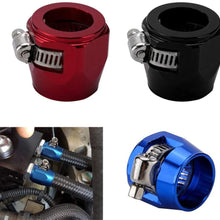 Oil Fuel Hose Clamp End Finisher HEX Finishers Aluminum Hose Connectors Hose Clamps an Fitting Adapter (AN12,Red)
