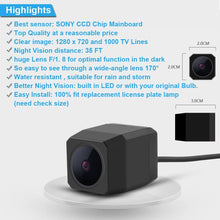 Navinio Waterproof Backup Camera Color Car Rear View Camera 170 Degree Viewing Angle License Plate for Tucson Accent Elantra Terracan Veracruz Sonata/300C/ SRT8 /Magnum/Sebring