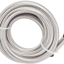 10 Feet 10AN AN10 5/8" Fuel Line Hose Braided Stainless Steel Oil Gas Fuel Hose CPE Synthetic Rubber Line Silver