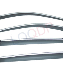 LQQDP 4pcs Smoke Tint With Chrome Trim Outside Mount Tape On/Clip On Style PVC Sun Rain Guard Vent Shade Window Visors Fit 14-20 Nissan X-Trail/Rogue