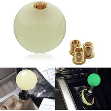 Pursuestar White Round Cue Luminous Ball Shift Knob Car Gear Shifter Head Fit Most Manual Automatic Vehicles 5 6 Speed