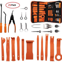 Auto Trim Removal Tool, 25 Pieces Door Panel Removal Tools for Dash Center Console Installation and Remover Auto Clip Pliers Fastener Remover Pry Tool Set with Storage Bag