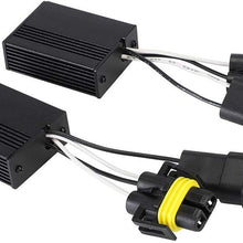 Led Headlight Decoder H8 H9 H11Canbus Resistor LED Headlight Canbus Error Free Anti Flicker Resistor Decoder LED Anti Flikcer Warning Cancellers-2 Pack