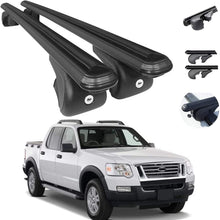 Roof Rack Cross Bars Lockable Luggage Carrier Fits Ford Explorer Sport Trac 2001-2010 | Aluminum Black Cargo Carrier Rooftop Luggage Bars 2 PCS