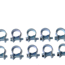10PCS/Set 9-11MM Diesel Petrol Pipe Mini Clamp Carbon Steel Fuel Injection Hose Air Hose Clamps Assortment Kit