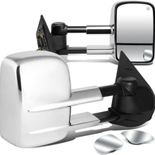 Replacement for Silverado/Sierra HD Chrome Heated Power Extendable Towing Side+Corner Blind Spot Mirror