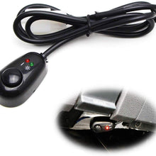 iJDMTOY (1) Water Tear Drop Shape 12V Push Button Switch With Red/Green LED Indicator Lights For Fog Lights, DRL, LED Light Bar, etc