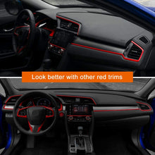 Thenice 4pcs Center Consoles Panel Stickers Dashboard Trims Strips Inner Decals for 10th Gen Honda Civic 2019 2018 2017 2016 -Red