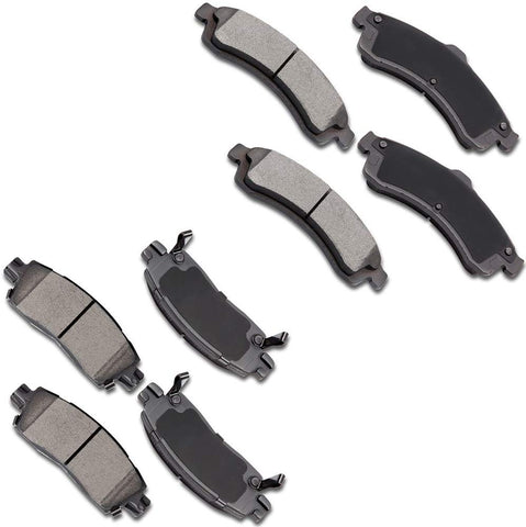 OCPTY Ceramic Brakes Pads, Quick Stop Front Rear Brake Pad fit for 2004 2005 Buick Rainier,2002-2005 GMC Envoy,2003-2006 Isuzu Ascender,2002-2004 Oldsmobile Bravada,2005 Saab 9-7x