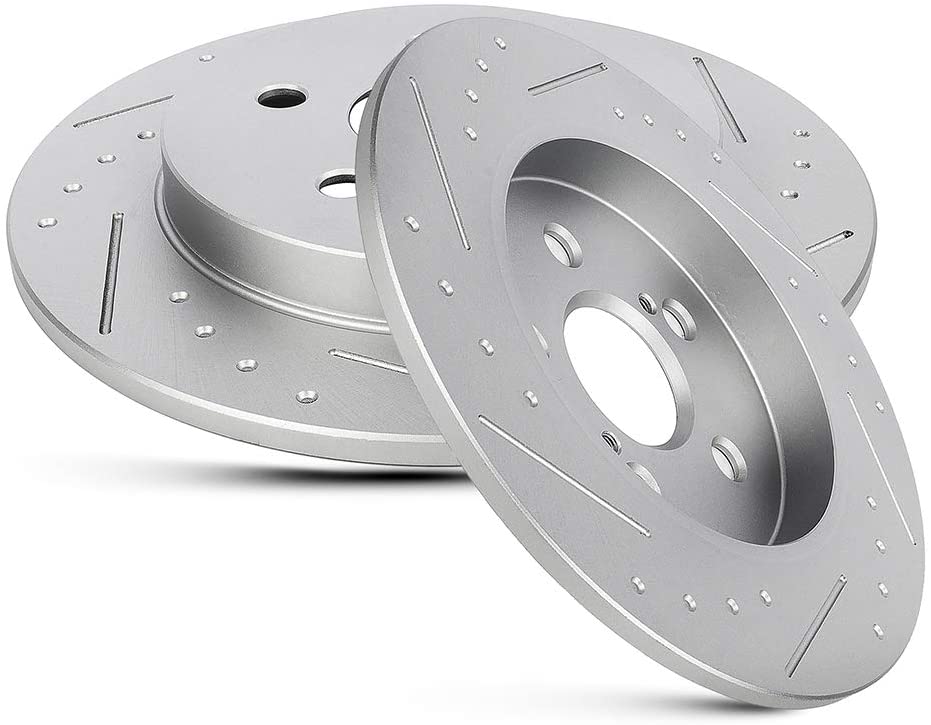 Slotted Brake Rotors Lsailon Fit for CT0h,Pontiac Vibe,Toyota Corolla/Matrix/Prius/Prius Plug-In/Prius Prime