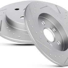 Slotted Brake Rotors Lsailon Fit for CT0h,Pontiac Vibe,Toyota Corolla/Matrix/Prius/Prius Plug-In/Prius Prime