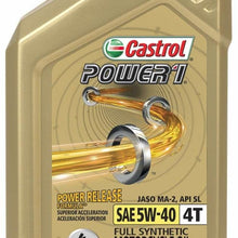 Castrol Power 1 Racing 4T Motorcycle Oil - 5W40 - 1qt. 06113