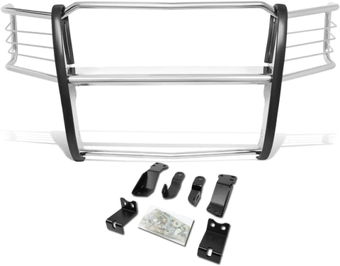 DNA Motoring GRILL-G-073-SS Front Bumper Headlight/Grille Brush Guard [For 14-18 Chevy Silverado 1500]