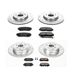 Power Stop K5858 Front & Rear Brake Kit with Drilled/Slotted Brake Rotors and Z23 Evolution Ceramic Brake Pads