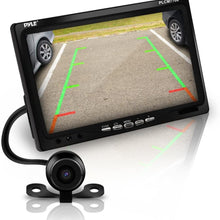 Pyle Backup Rear View Car Camera Screen Monitor System - Parking & Reverse Safety Distance Scale Lines, Waterproof, Night Vision, 170° View Angle, 7" LCD Video Color Display for Vehicles - (PLCM7700) (Standard Packaging)