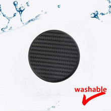 TRUE LINE Automotive Black Round Carbon Fiber Cup Holder Insert Interior Car Tray Anti Slip Pad