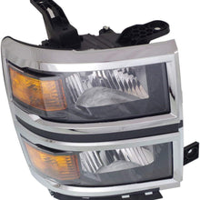 Headlight for Chevrolet Silverado 1500 14-15 RH Assembly Halogen WT/LT Models CAPA Certified