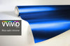 VViViD Blue Satin Chrome Vinyl Wrap Stretch Conform DIY Easy to Use Air-Release Adhesive (1ft x 5ft)