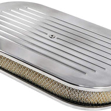 Assault Racing Products A6021-1 15 x 2 Oval Ball Milled Top Polished Aluminum Air Cleaner Assembly