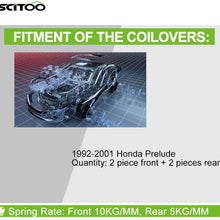 Coilover Struts Suspensions Shock Struts Kits Assembly SCITOO Full Set Shocks Struts Kits fit for 1992-2001 Honda Prelude