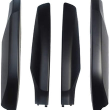 LiMePng Fit for Toyota Land Cruiser Prado Fj120 2003-2007 2008 2009 Black ABS Roof Rack Bar Rail End Protection Cover Shell Replace 4PCS LiMePng