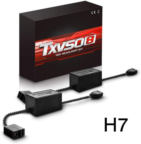 TXVSO8 H7 LED Canbus Warning Light Canceler Error Eliminator Anti-Flicker Capacitors Decoder(Pair)