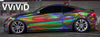 VViViD Black Holographic Chrome Vinyl Wrap Rainbow Finish Roll 1ft x 5ft DIY Air-Release Adhesive Film