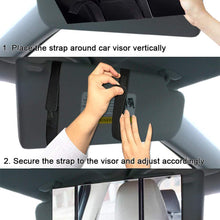 Zento Deals Car Visor Cosmetic Vanity Mirror Clip On Auto Sun Visor Mirror-Makeup Travel Tri Fold Universal Fit Auto Mirror for Truck Car SUV RV Van Jeep Sun Car Visors Mirror