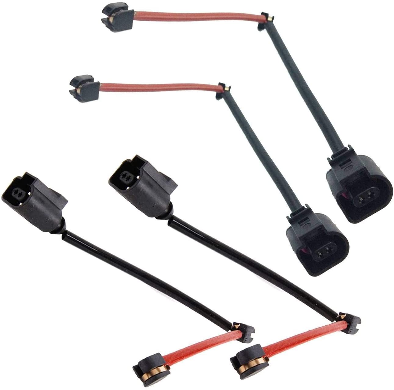 Bapmic 95561236500 Front + 95561236530 Rear Brake Pad Wear Sensor for Porsche Q7 Cayenne Touareg