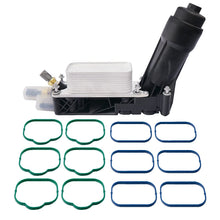 Engine Oil Filter Cooler Housing Adapter Assembly & Gaskets 5184294AE 5184294AC 5184294AD 5184304AD 5184304AE 5184304AF Compatibleu for 2011-2013 Chrysler Dodge J..p RAM Sensors 3.6L V6 Engine