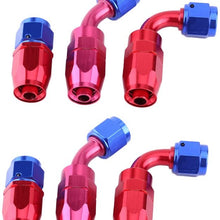 Qiilu AN6 Stainless Steel Braided Fuel Oil Line with 6pcs Swivel Fitting Hose End Adaptor 3.65m/12Ft