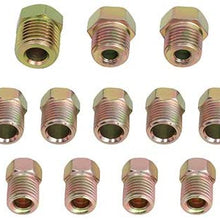 ECCPP Standard SAE Inverted Flare Brake Line Fittings Nuts Assortment 3/16" 1/4" Kit Set