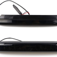 High Mount Stop Tail Light Assembly，Rear Roof Center LED Third 3rd Brake Cargo Light Replacement for 2004-2012 Chevy Colorado，2004-2012 GMC Canyon (Black Housing Smoke Lens)