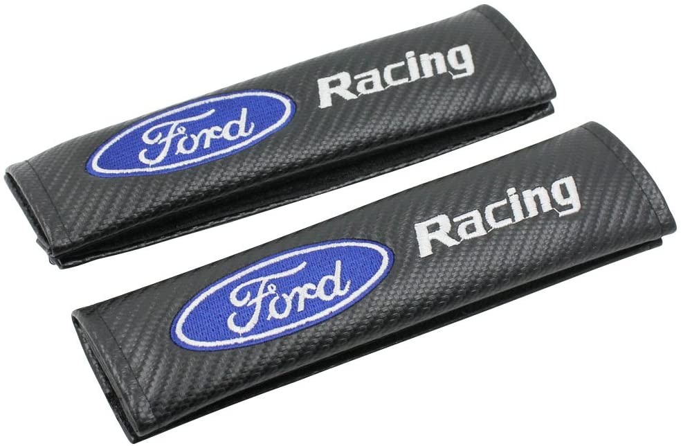 Carbon Fiber Racing Sports Style Car Seat belt Cover Shoulder Pads For Ford 1-Pair by GOOACC