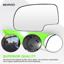 SCITOO Exterior Mirror Replacement Glass Lens Manual fit 1999-2006 Chevrolet Silverado Suburban GMC Sierra Yukon Driver Left Side Towing Mirror Replacement Glass