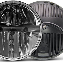 7 inch LED Headlight Round 2PCS E-MARK Approved 6000K Hi/lo Beam lamp Halo, Uni-light J004-2pcs
