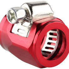 Car Hose Clamp Fuel Water Tube, Car Modification AN6 Fuel Hose Clamp Finisher Aluminum Alloy Pipe Trimmer Clip